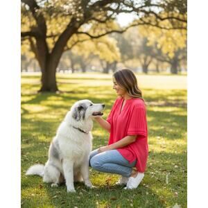 Well Worn Viscose V-Neck Ruffle Sleeve Blouse - (Size L) (B0469)